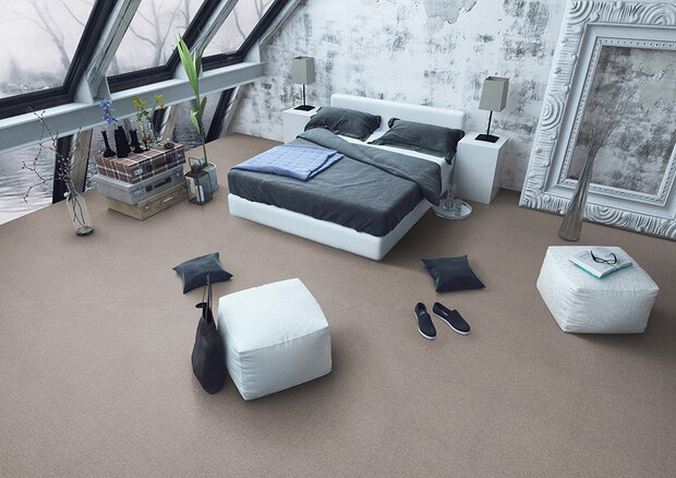 Geweven vinyl kliktegel beige