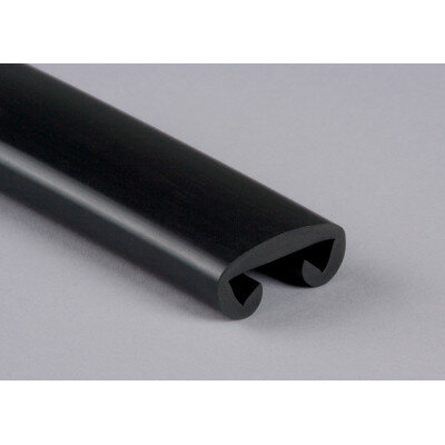 PVC Trapleuningprofiel voor vlakke leuning F308-001 zwart