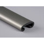 PVC Trapleuningprofiel voor vlakke leuning F358-019 grijs-aluminium